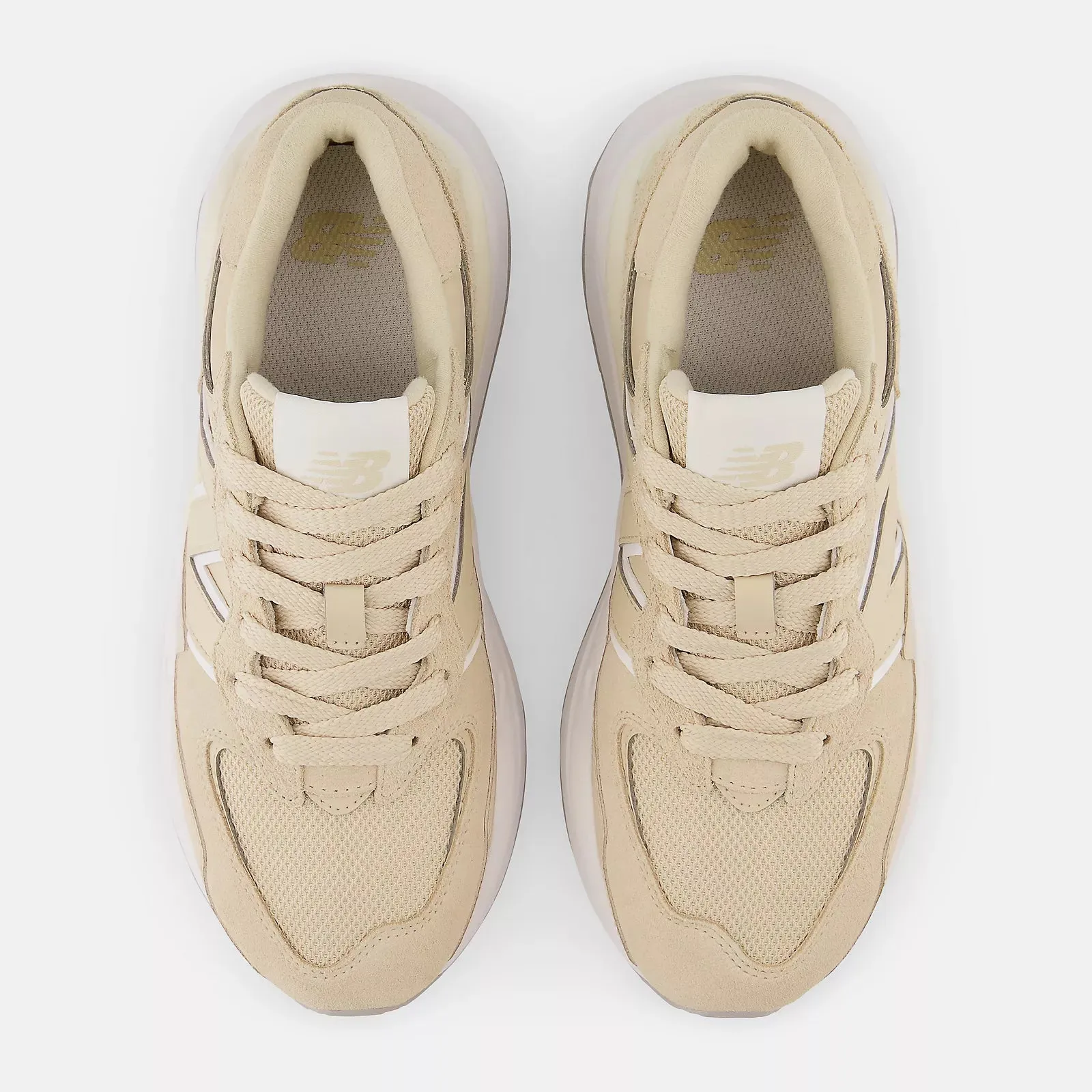 5740 - Sandstone with White no - tie laces well made