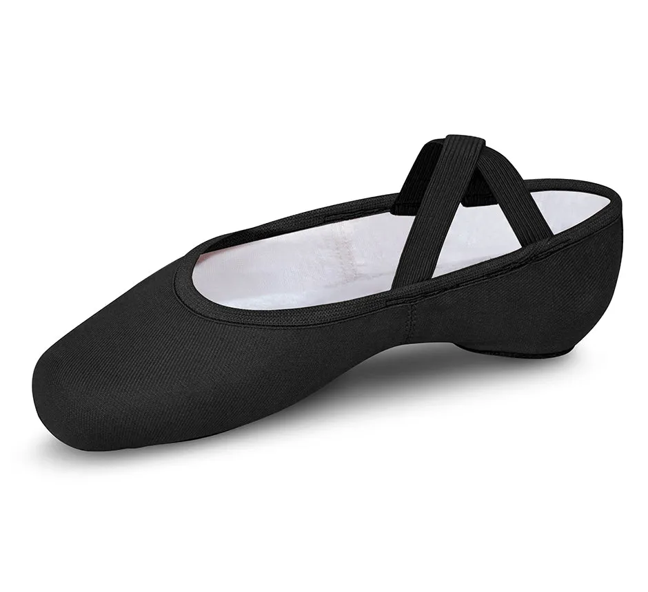 Performa -- Men's Canvas Split Sole Ballet -- Black Queen Fit