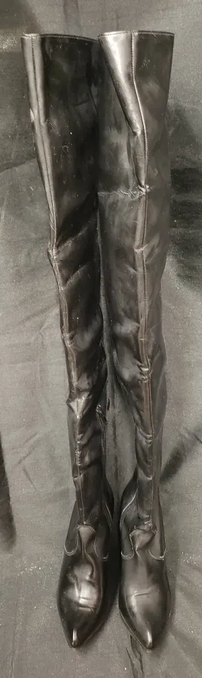 Special Event 5" Cleo -- Women's Thigh High Platform Pull-On Boot -- Black Patent