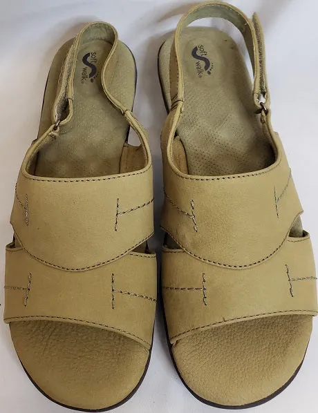 Toe Free Breathable Sandals 2.25" Genoa -- Women's Wedge Sling Sandal -- Celery Nubuck