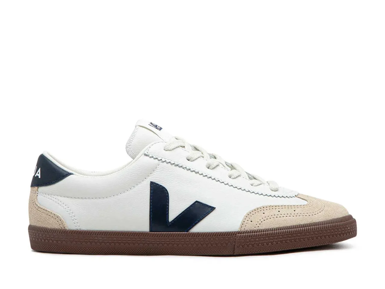 Veja Volley Campo Leather White Nautico Bark (WOMENS) Slip Safe