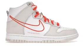 Nike Dunk High First Use White Sail Orange (W) Stretch Fabric Travel Light Ultra Light Hiking Trails