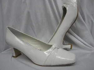 Monk Strap Chic Boots 2.25" Grace -- Women's Dress Shoes -- White Patent