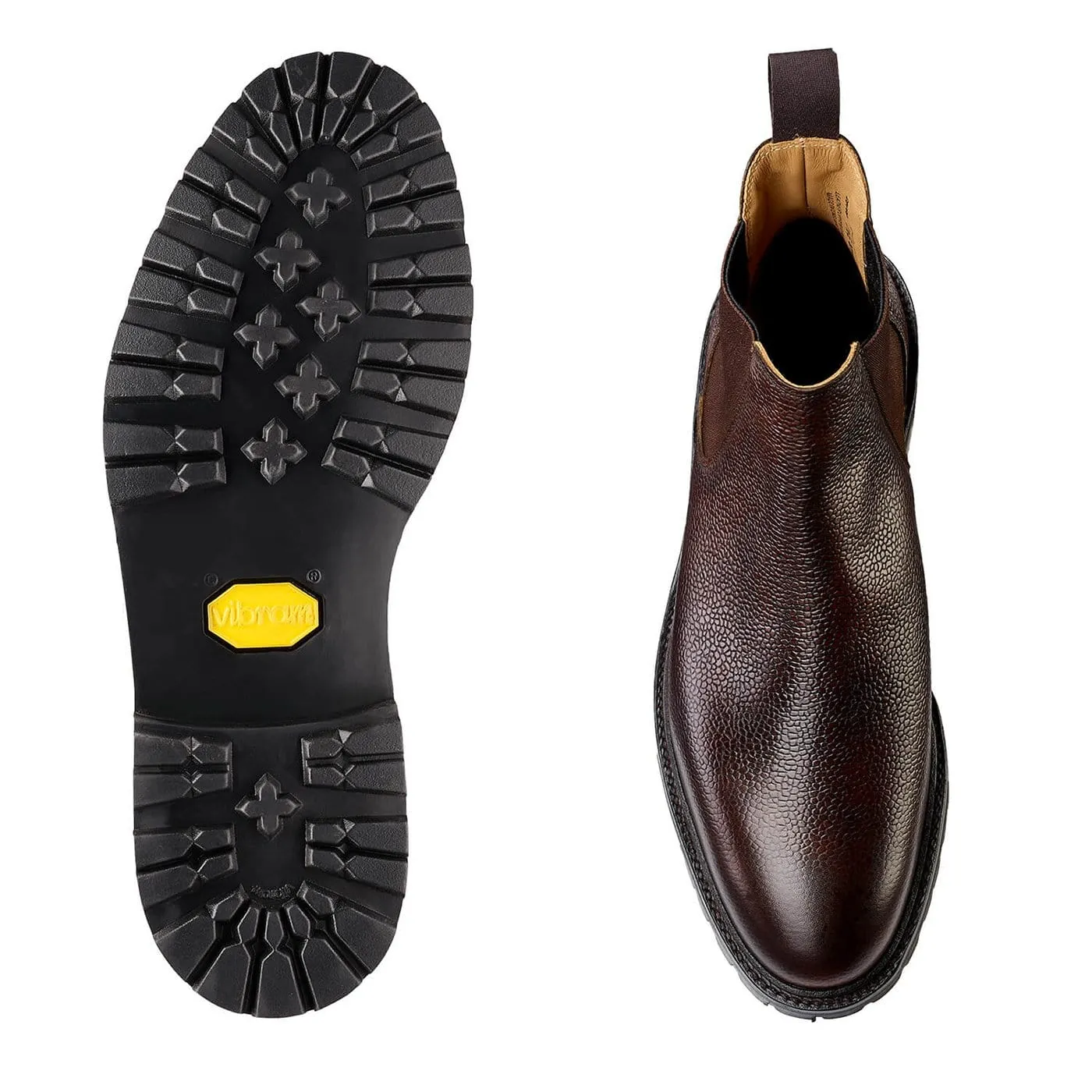 Trendy Look CushionedSole Chelsea 11 Dark Brown Scotch Grain