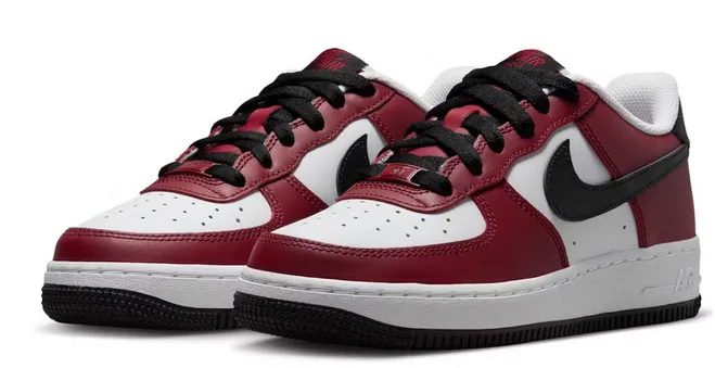 Nike Air Force 1 Low LV8 Team Red (GS) slow walk Runway Glow