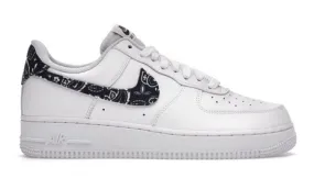 Comfort collar Block Walk Nike Air Force 1 Low '07 Essential White Black Paisley (W)