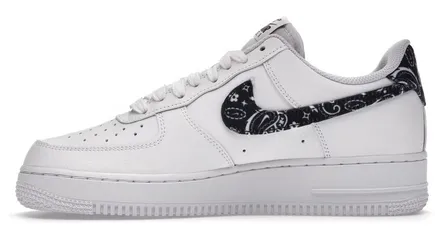 Nike Air Force 1 Low '07 Essential White Black Paisley (W) Cushioned Base Health Focused Fast pace