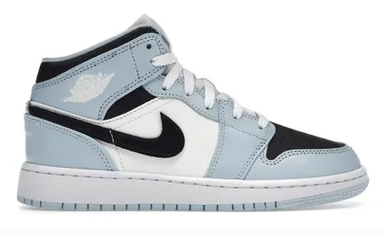 Stone Grip Jordan 1 Mid Ice Blue (GS)