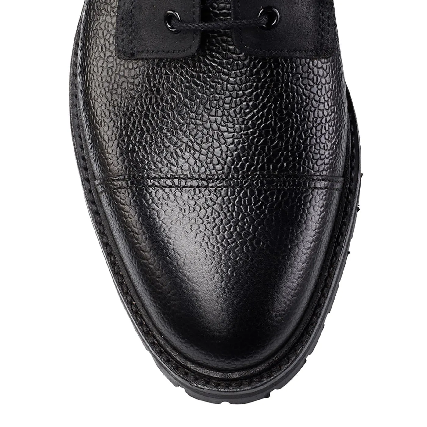 Aldershot Black Scotch Grain & Black Rough-Out Suede Effortless Style