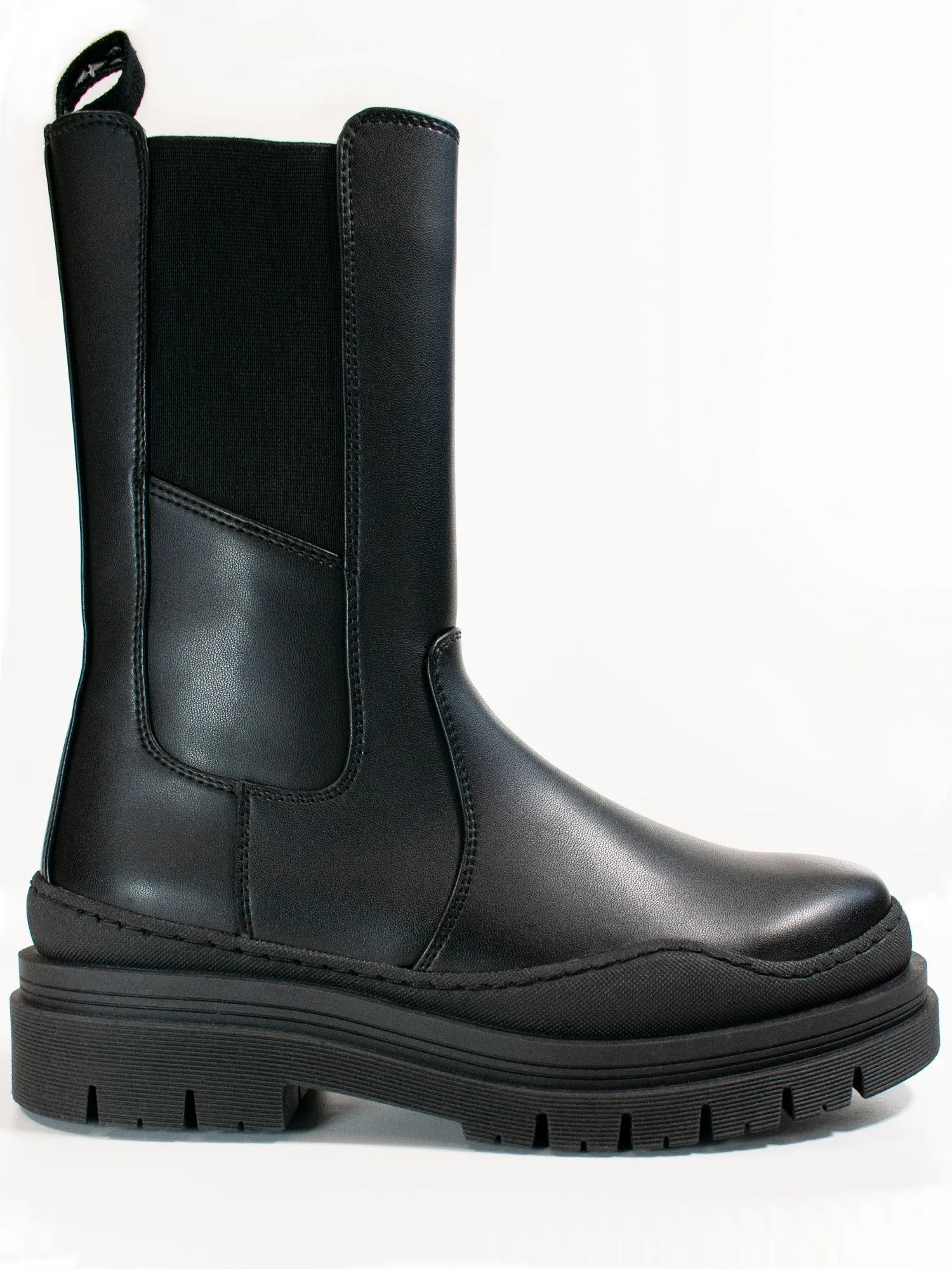 Track Sole Chelsea Mid-Height Boots Rugged Function packable