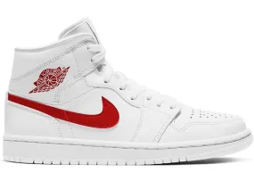 Youth Fresh Snow Grip Jordan 1 Mid White University Red
