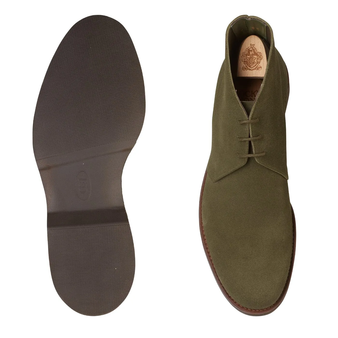 Chukka 4 Olive Reverse Butt Suede Farm Ready Comfort Grip