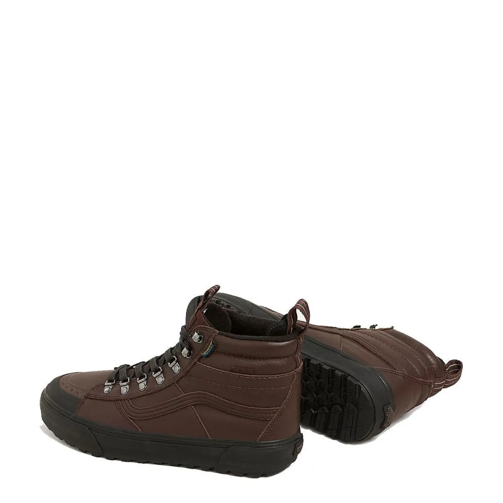 Vans Men's MTE Sk8-Hi Waterproof in Brown Premium-Leather material