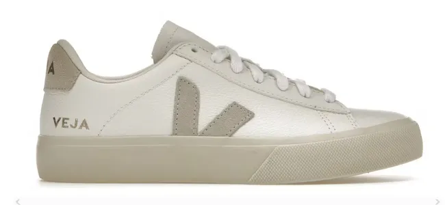 Surf Mode Sweat Resistant Indoor Fitness Veja Campo Low Chromefree Leather White Natural (Women's)