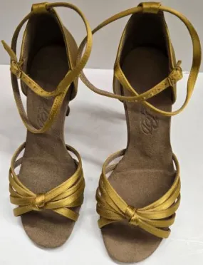 3.38" Alta -- Flare Heel Latin Sandal Comfort Shank Bold Tone