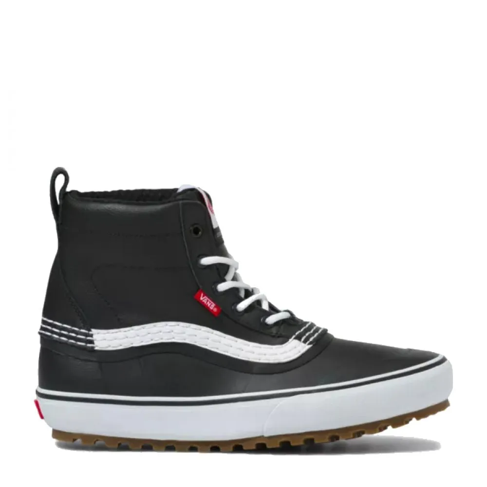 Wide Purpose Vans Standard Mid MTE Boot in Black/White Gloss Mood Padded Tongue