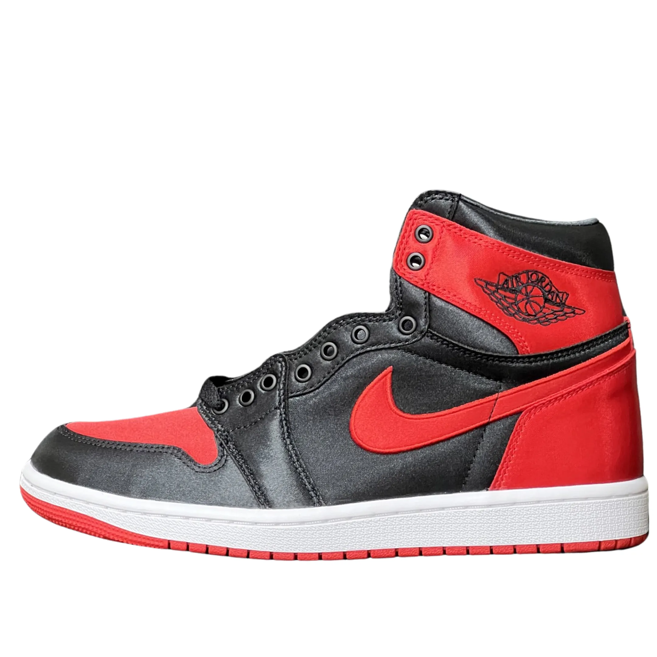 Fresh Tone New In WMNS Nike Air Jordan 1 High Satin Bred