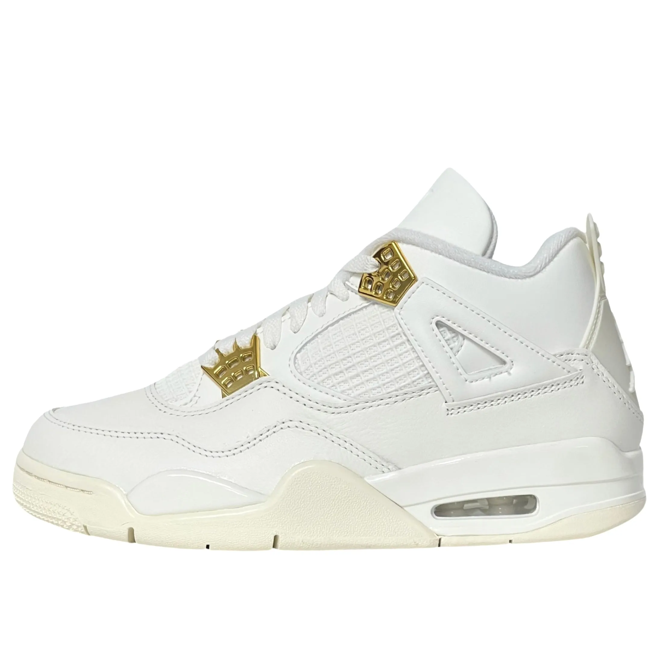 Year long Good Traction WMNS Nike Air Jordan 4 Metallic Gold